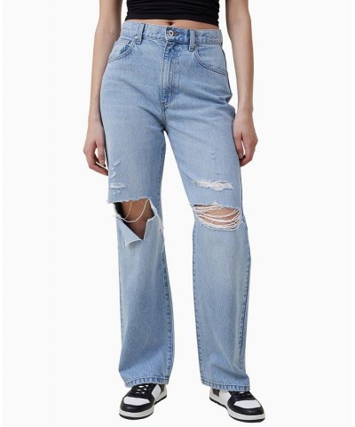 Women's Loose Straight Jeans Bondi Blue Rip $34.30 Jeans