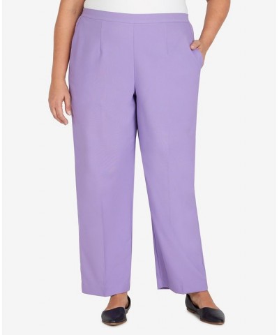 Plus Size Picture Perfect Microfiber Twill Regular Length Pants Purple $32.39 Pants