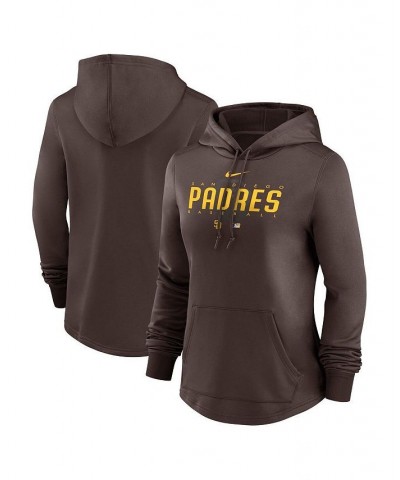 Women's Brown San Diego Padres Authentic Collection Pregame Performance Pullover Hoodie Brown $39.90 Sweatshirts