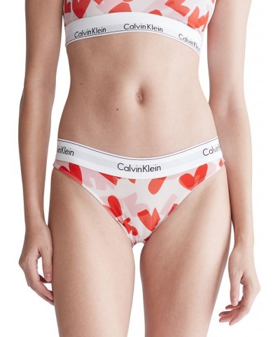 Women's Modern Heart-Print Bikini Underwear QF7017 Folded Hearts_orange Odyssey $11.71 Panty