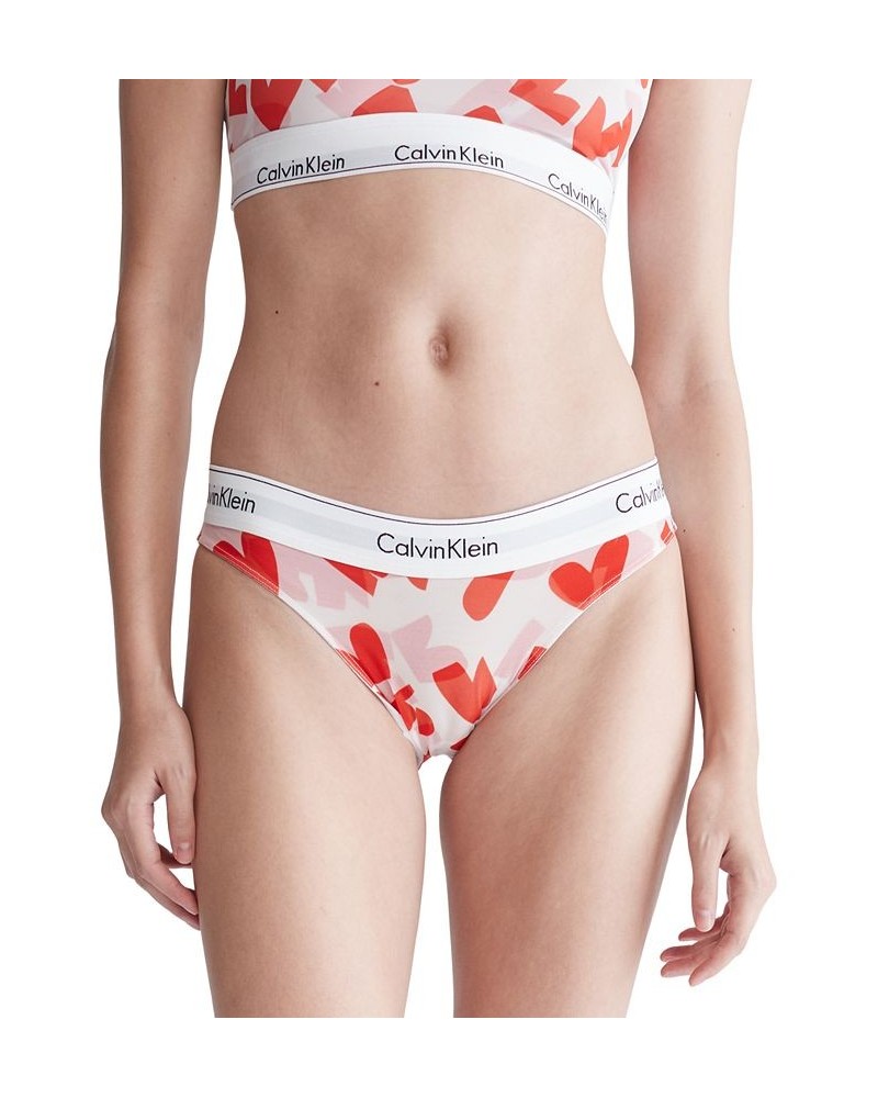 Women's Modern Heart-Print Bikini Underwear QF7017 Folded Hearts_orange Odyssey $11.71 Panty