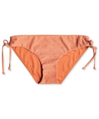 Juniors' Coconut Crew Ribbed Side-Tie Hipster Bikini Bottoms Cedar Wood $26.24 Swimsuits