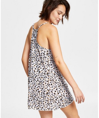 Juniors' Animal-Print Cover-Up Dress White Cheetah Print $20.14 Swimsuits