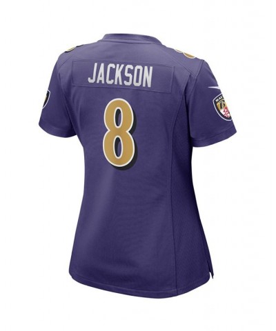 Women's Baltimore Ravens Game Jersey - Lamar Jackson Purple/Gold $61.60 Jersey