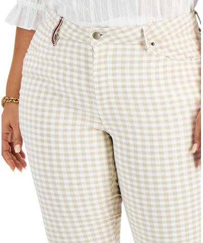 Plus Size Gingham Pants Khaki Multi $29.57 Pants