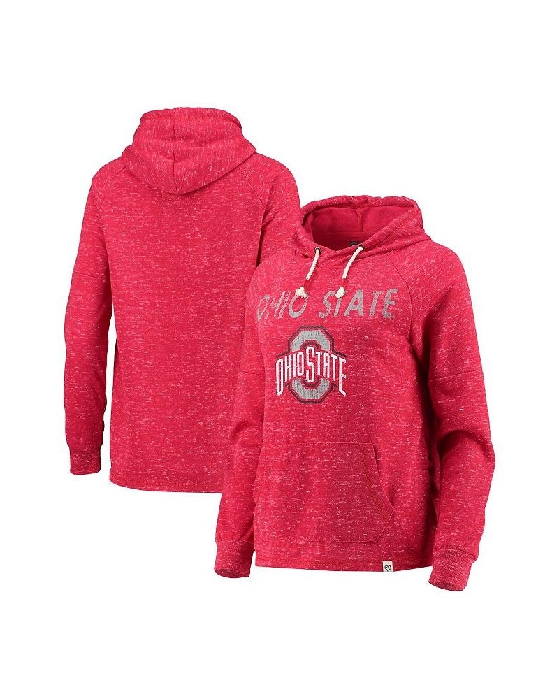Women's Scarlet Ohio State Buckeyes Nollie Raglan Slub Pullover Hoodie Scarlet $26.00 Sweatshirts