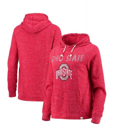 Women's Scarlet Ohio State Buckeyes Nollie Raglan Slub Pullover Hoodie Scarlet $26.00 Sweatshirts