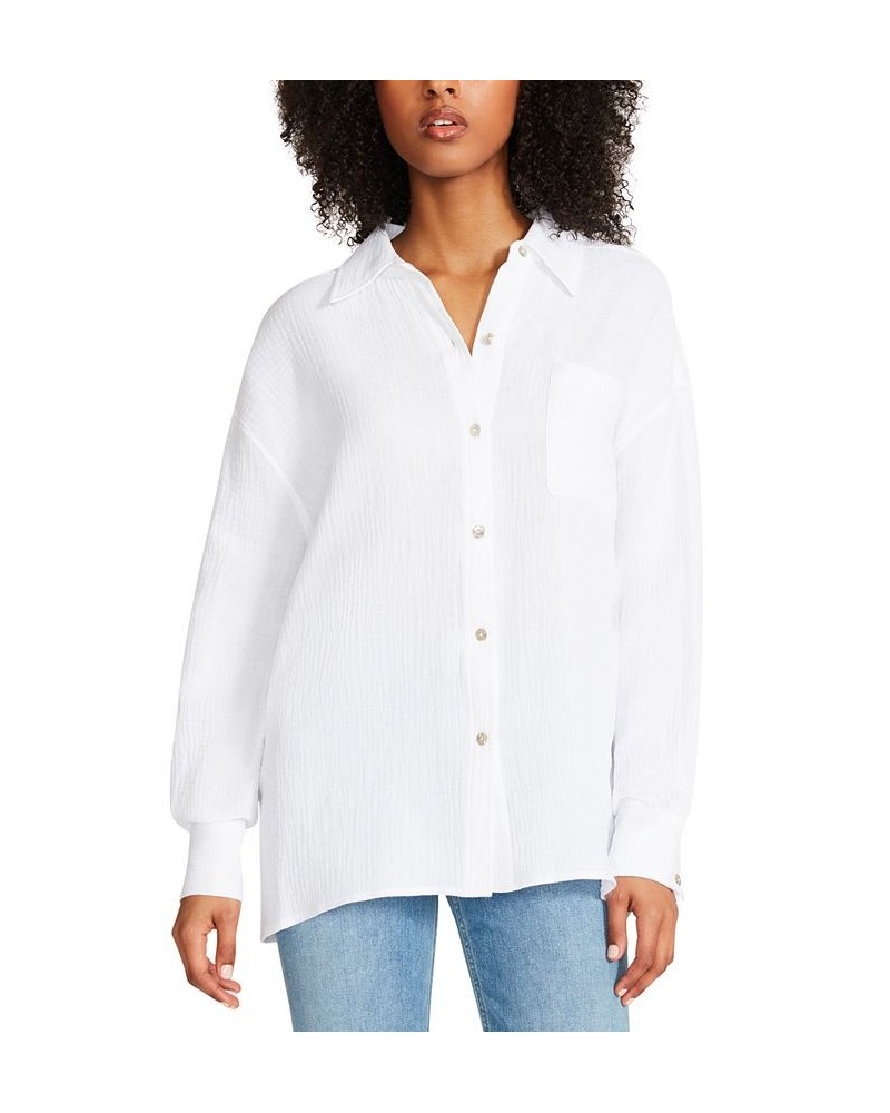 Women's Blanca Crinkled Gauze Shirt White $35.60 Tops