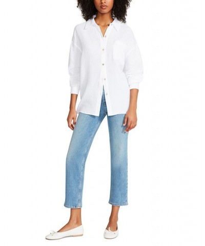 Women's Blanca Crinkled Gauze Shirt White $35.60 Tops