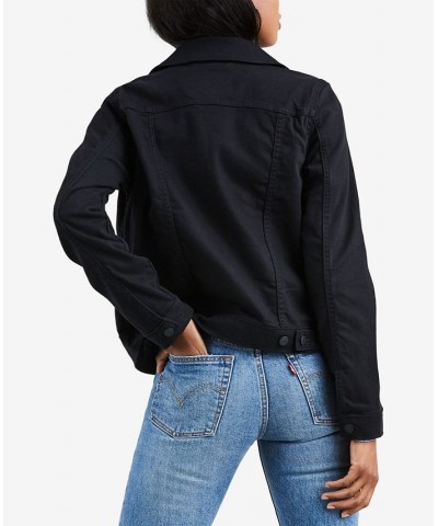 Women's Original Denim Trucker Jacket Black And Black $48.59 Jackets