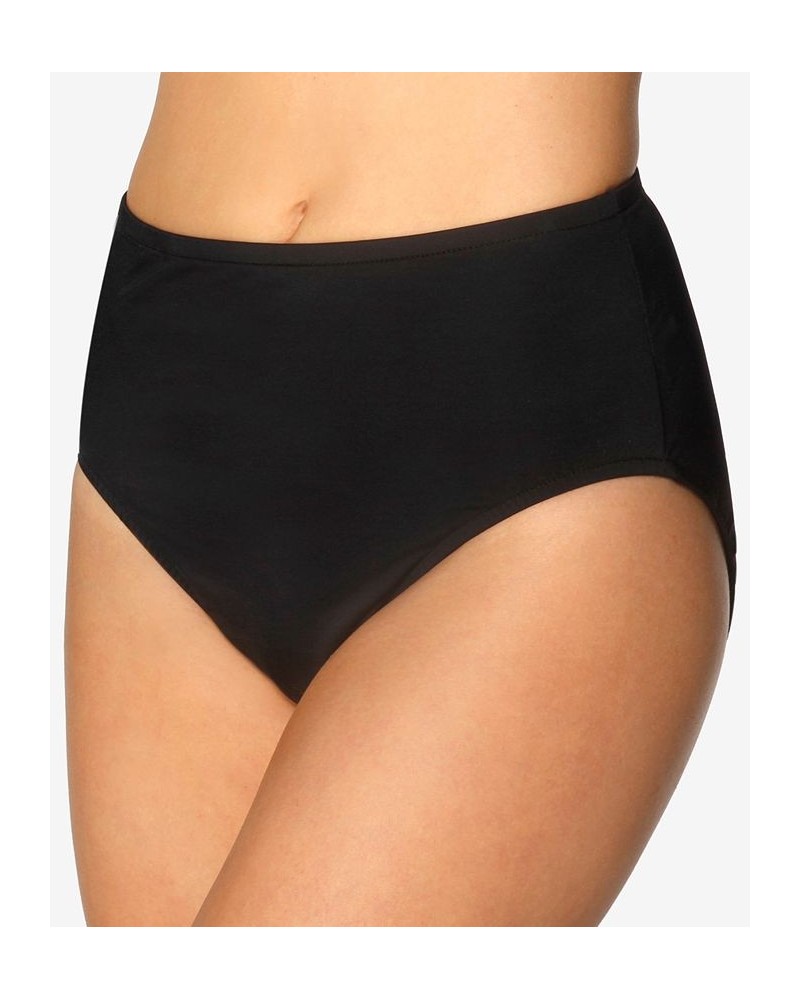 Draped Illusionist Swim Tankini & High-Waist Tummy Control Bikini Bottoms Black $45.54 Swimsuits