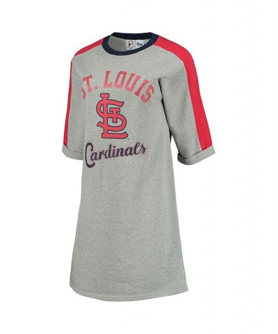 Women's Heathered Gray St. Louis Cardinals Turnover 3/4-Sleeve Tee Dress Heathered Gray $35.39 Dresses