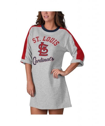 Women's Heathered Gray St. Louis Cardinals Turnover 3/4-Sleeve Tee Dress Heathered Gray $35.39 Dresses