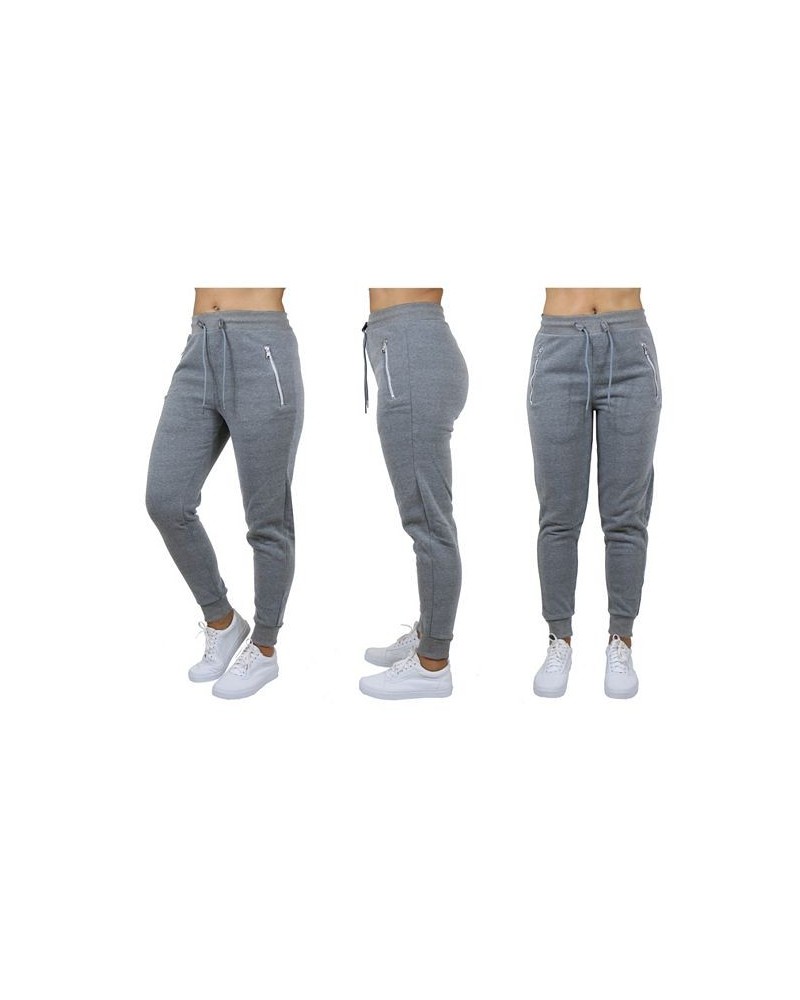 Women's Loose Fit Jogger Pants With Zipper Pockets Heather Grey $18.70 Pants