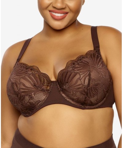 Paramour Women's Tempting Lace Underwire Bra Brown $19.23 Bras
