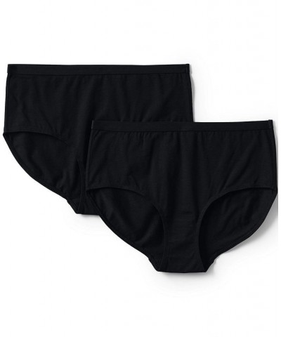 Women's Comfort Knit High Rise Brief Underwear - 2 Pack Black $24.48 Panty