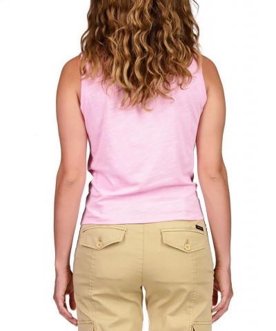 Women's Twist-Front Tank Top Pink $26.46 Tops