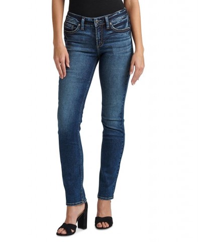 Women's Suki Mid-Rise Straight-Leg Jeans Indigo $39.48 Jeans