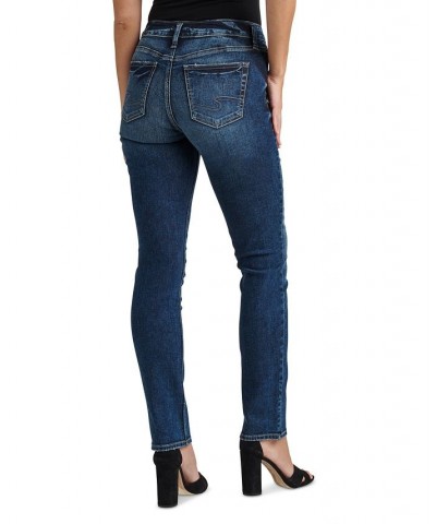 Women's Suki Mid-Rise Straight-Leg Jeans Indigo $39.48 Jeans