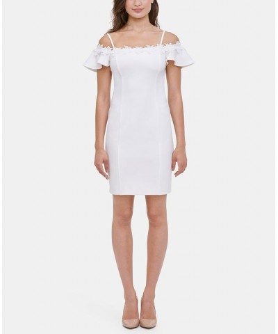 Scuba Off-The-Shoulder Dress Ivory $51.06 Dresses