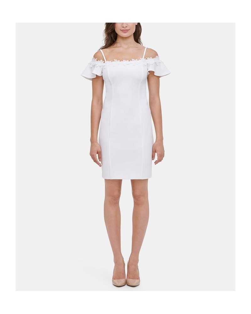 Scuba Off-The-Shoulder Dress Ivory $51.06 Dresses