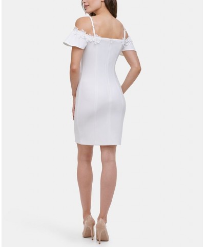 Scuba Off-The-Shoulder Dress Ivory $51.06 Dresses