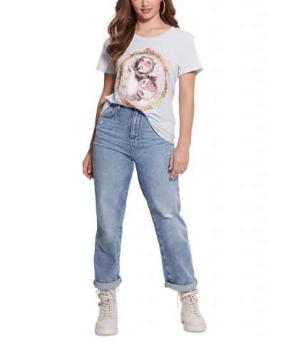 Women's Lipstick Mirror Graphic-Print Tee Fresh Air $28.62 Tops