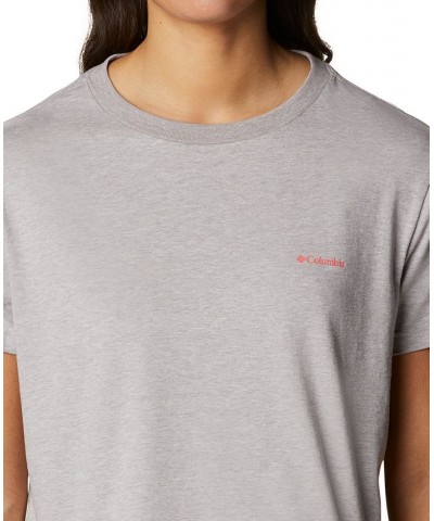 Women's North Cascades Cropped T-Shirt Silver $14.75 Tops