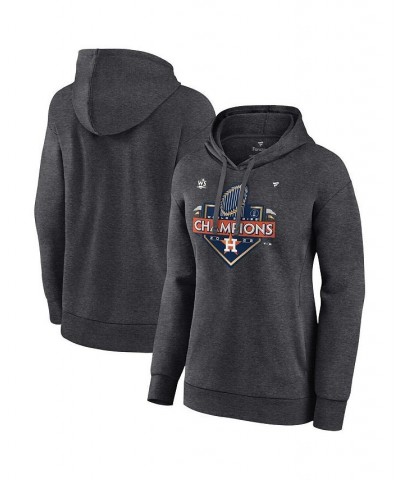 Women's Houston Astros 2022 World Series Champions Locker Room Pullover Hoodie Heather Charcoal $44.10 Sweatshirts