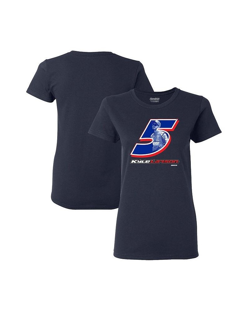 Women's Navy Kyle Larson Driver T-shirt Navy $17.60 Tops