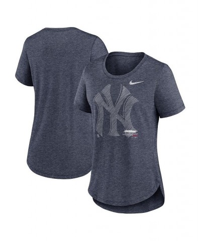 Women's Heather Navy New York Yankees Touch Tri-Blend T-shirt Heather Navy $18.00 Tops