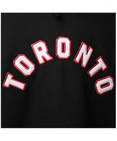 Women's Black Toronto Raptors Logo Cropped Pullover Hoodie Black $24.60 Sweatshirts