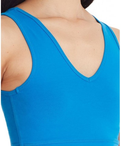 Marc New York Women's Performance Reversible Crop Tank Top Skydiver Blue $20.09 Tops