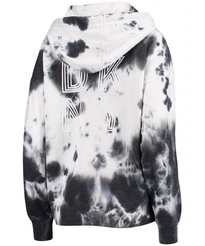 Women's White and Black Las Vegas Raiders Dakota Oversized Tie-Dye Half-Zip Hoodie White, Black $44.10 Sweatshirts