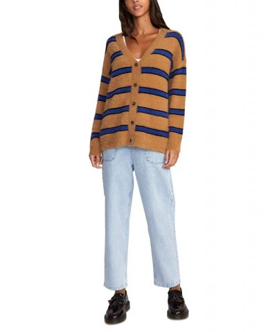 Juniors' Here We Are Cardigan Long-Sleeve Sweater Tobacco $32.00 Sweaters