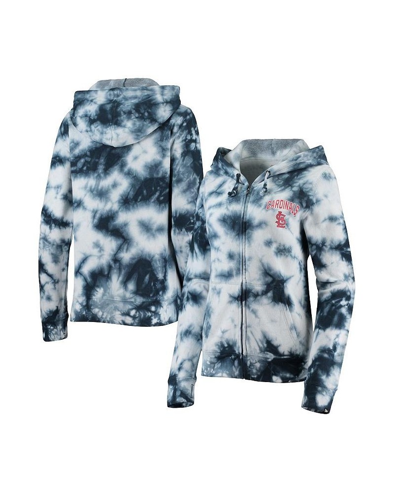 Women's Navy St. Louis Cardinals Tie-Dye Fleece Full-Zip Hoodie Navy $37.60 Sweatshirts