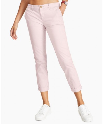 Women's Cotton Scallop-Stripe Tank & Hampton Cuffed Chino Straight-Leg Pants Ballerina Pink $21.12 Pants