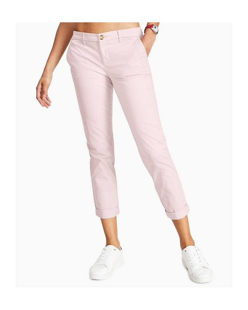 Women's Cotton Scallop-Stripe Tank & Hampton Cuffed Chino Straight-Leg Pants Ballerina Pink $21.12 Pants