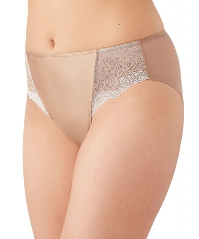 Women's Side Note High Cut Underwear 841377 Tan/Beige $24.36 Panty