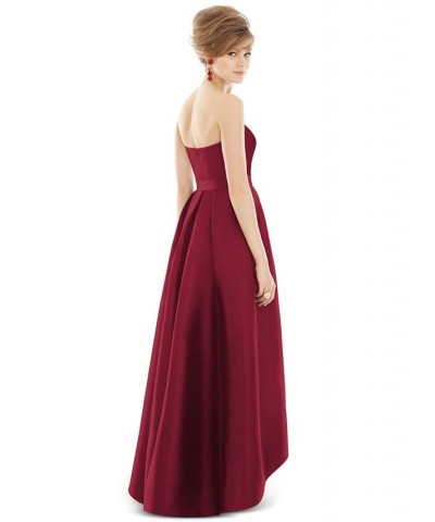 Strapless High-Low Maxi Dress Red $110.88 Dresses