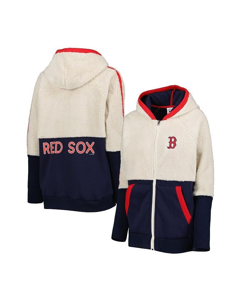 Women's Oatmeal Navy Boston Red Sox Shuffle It Raglan Full-Zip Hoodie Oatmeal, Navy $56.70 Sweatshirts