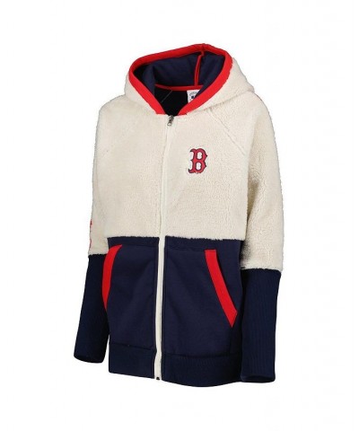 Women's Oatmeal Navy Boston Red Sox Shuffle It Raglan Full-Zip Hoodie Oatmeal, Navy $56.70 Sweatshirts