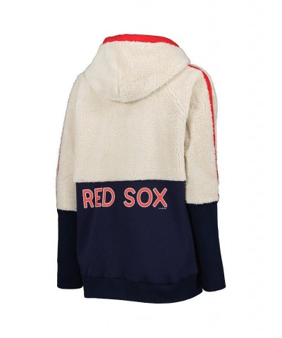 Women's Oatmeal Navy Boston Red Sox Shuffle It Raglan Full-Zip Hoodie Oatmeal, Navy $56.70 Sweatshirts