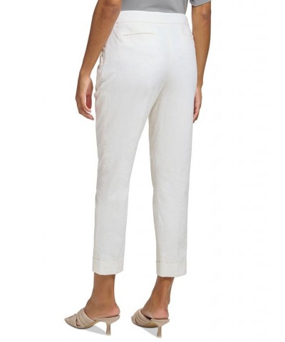 Women's Straight-Leg Cropped Pants Cream $40.33 Pants