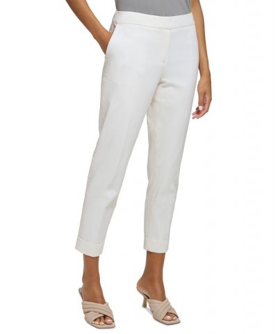 Women's Straight-Leg Cropped Pants Cream $40.33 Pants