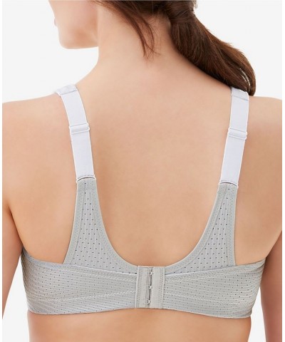 Women's Full Figure Plus Size Adjustable Wirefree Sports Bra Gray $21.91 Bras