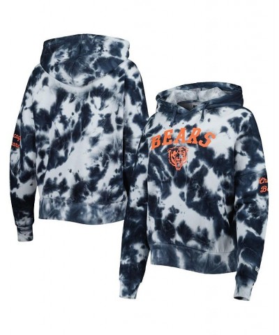 Women's Navy Chicago Bears Cloud Dye Fleece Pullover Hoodie Navy $35.20 Sweatshirts