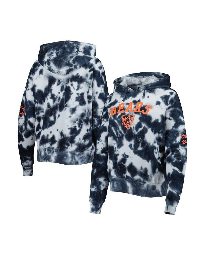 Women's Navy Chicago Bears Cloud Dye Fleece Pullover Hoodie Navy $35.20 Sweatshirts