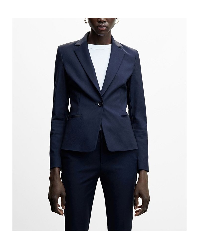 Women's Structured Suit Blazer Dark Navy $45.89 Jackets