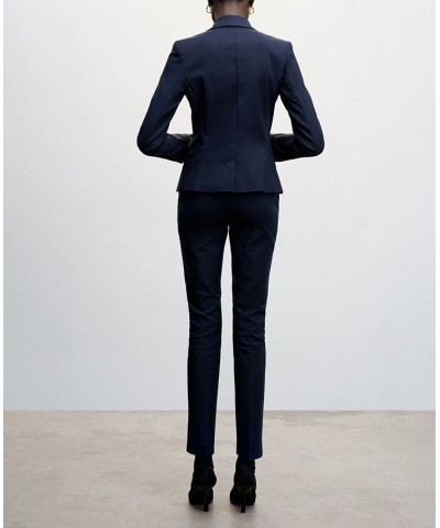 Women's Structured Suit Blazer Dark Navy $45.89 Jackets